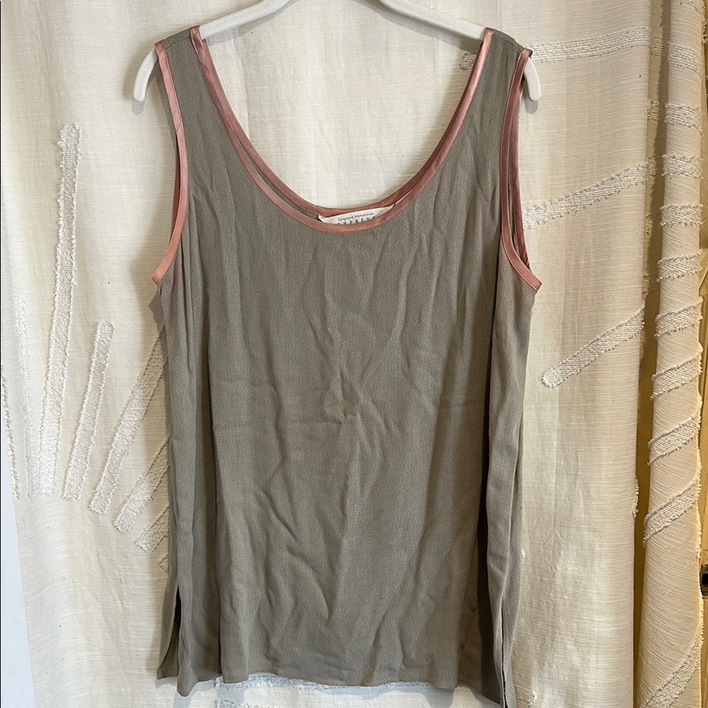 Compagne Internationale Express | Green Oversized/Relaxed Tank Top – Size Medium
